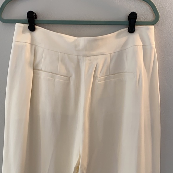 NWT A.L.C. Off White Viscose Wide Leg Cropped Pants Trousers Women's 8 - Picture 12 of 16